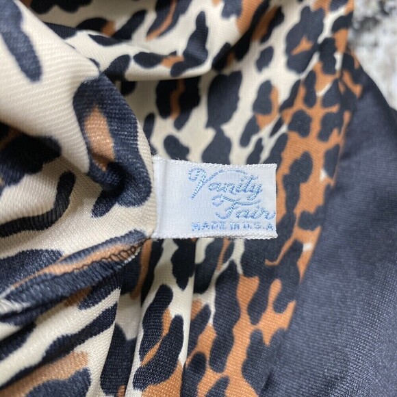 Vintage 1960s Vanity Fair Women's Robe Dressing Gown 32 Leopard Animal - Picture 5 of 6